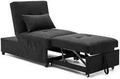 Merax 4 In 1 Function Folding Ottoman Sleeper Sofa Bed,Single Bed Chair Work As Ottoman,Chair,Sofa Bed And Chaise Lounge For Home Office -Best Furniture Store 31OToRjOBVL. AC