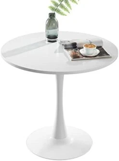 STYLIFING Dining Table 32" Mid-Century Modern Round Dining Table Coffee Table With Round Top And Pedestal Base In White -Best Furniture Store 31Ou2dLKGCL. AC