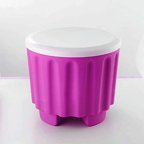 DOUBAO Plastic Storage Stool Multi-Function Overlay Storage Stool Fashion Creative Adult Stool Furniture (Color : D) 1 DOUBAO Plastic Storage Stool Multi-Function Overlay Storage Stool Fashion Creative Adult Stool Furniture (Color : D)