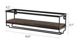 Mkono Wall Mounted Wine Rack - Bottle & Glass Holder Wood Rustic Floating Racks With Stemware Hanger Modern Plants Photos Wine Bottles Display Wall Storage Shelf For Kitchen Dining Room Home Bar -Best Furniture Store 31QPxH5viqL