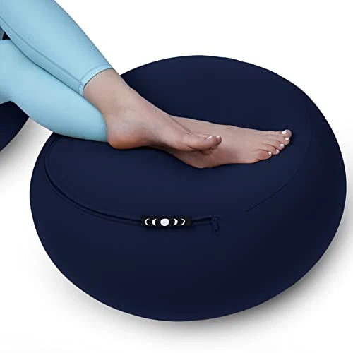 Moon Pod Lunar Lift Footrest For Bean Bag Chair, Navy - The Zero-Gravity Beanbag For Stress, Anxiety, & All Day Deep Relaxation - Ultra Soft & Ergonomic Support For Back & Neck - For The Whole Family 1 Moon Pod Lunar Lift Footrest For Bean Bag Chair, Navy - The Zero-Gravity Beanbag For Stress, Anxiety, & All Day Deep Relaxation - Ultra Soft & Ergonomic Support For Back & Neck - For The Whole Family