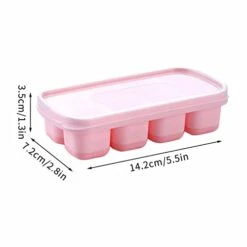 TEEGUI Silicone Ice Tray Jelly Yogurt Ice Cube Mold Ice Tray Ice Box Food Grade Ice Container Refrigerator Ice Maker Package Included: Ice Cream Freezer Container (Blue, One Size) -Best Furniture Store 31R7rVCB38L