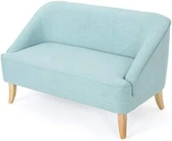 Christopher Knight Home Justus Mid-Century Modern Fabric Loveseat, Light Blue / Natural 14 Christopher Knight Home Justus Mid-Century Modern Fabric Loveseat, Light Blue / Natural -Best Furniture Store 31RH8nRqmfL. AC
