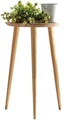 WoodShine Side Table Small Round Solid Wood Sofa Table End Tables Accent Nesting Coffee Table Natural(H:14.37inch) 8 WoodShine Side Table Small Round Solid Wood Sofa Table End Tables Accent Nesting Coffee Table Natural(H:14.37inch) - Image 8