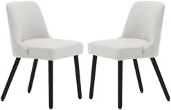 MINCETA Dining Chair,Morden Wood Leg Upholstered Kitchen Chair Set Of 2,PU In Cream White -Best Furniture Store 31SGOljKOSL. AC