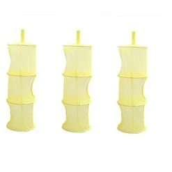 Zerodeko Stuffed Animals Stuffed Animals 3pcs Storage Bags Yellow Bathroom Hanging Net For Organizer Basket Mesh Foldable Room Animal Space Compartments Saver Stuffed Stuffed Animals Zoa -Best Furniture Store 31TKKSXsazL