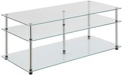 Convenience Concepts Designs2Go Classic Glass 3 Tier End Table, Glass -Best Furniture Store 31TbTExqsCL. AC