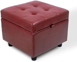 H&B Luxuries Tufted Leather Square Flip Top Storage Ottoman Cube Foot Rest (Black) 27 H&B Luxuries Tufted Leather Square Flip Top Storage Ottoman Cube Foot Rest (Black) -Best Furniture Store 31TrLITJRhL. AC