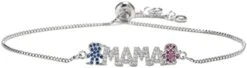 HYUIYYEAA Long Choker Boys And Girls Mama Bracelets Are Gildeds And Silver Plated As Gifts For Mother's Day Mother Of Bride Necklace (A, One Size) -Best Furniture Store 31TykjJnUL. AC