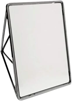Free Standing Geometric Vanity Mirror, Horizontal Or Vertical, Make-up & Shaving Use, Tabletop, Chrome -Best Furniture Store 31UzHe1zhxL. AC