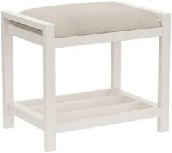 Furniture Amelia, White Vanity Stool -Best Furniture Store 31V9ZC qhnL. AC