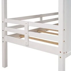 GLORHOME Twin Size Low Loft Bed House Bedframe With Roof And 2 Windows,Wood Slat Support, Fun Bedroom Furniture For Kids, White 20 GLORHOME Twin Size Low Loft Bed House Bedframe With Roof And 2 Windows,Wood Slat Support, Fun Bedroom Furniture For Kids, White -Best Furniture Store 31VbqcqtLuS