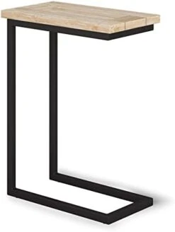 SIMPLIHOME Skyler SOLID MANGO WOOD And Metal 18 Inch Wide Rectangle Industrial C Side Table In Dark Cognac Brown, Fully Assembled, For The Living Room And Bedroom -Best Furniture Store 31W5sfMdpL. AC