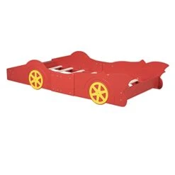 NCKMYB Twin Size Race Car Bed Kid Platform Bed Wooden Floor Bed Car Shaped Toddler Bed Frame For Boy Girl Junior,Red 17 NCKMYB Twin Size Race Car Bed Kid Platform Bed Wooden Floor Bed Car Shaped Toddler Bed Frame For Boy Girl Junior,Red -Best Furniture Store 31WA4J0Fg3L