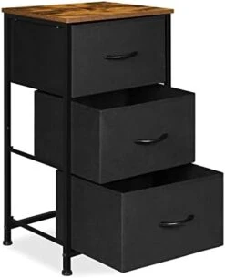 Mall Nightstand Dresser For Bedroom, 3 Drawer Fabric Storage Chest, Storage Tower Organizer Unit With Removable Fabric Bins For Closet Bedside, Nursery, Living Room, Bedroom, College Dorm, Black. -Best Furniture Store 31WFsDFcJL. AC