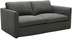 Amazon Brand – Stone & Beam Faraday Down-Filled Casual Slipcovered Sofa, 89"W, Charcoal Grey -Best Furniture Store 31WuE1xpLiL. AC