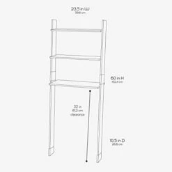 Zenna Home 9431CH, Leaning Wood Ladder-Style Bathroom Spacesaver, Espresso -Best Furniture Store 31WzWeUpZML