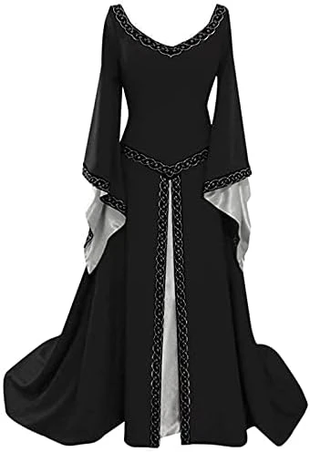 JEGULV Womens Fancy Gowns Renaissance Medieval Costume Irish Long Over Dress Victorian Vintage Halloween Ball Gown Dress 13 JEGULV Womens Fancy Gowns Renaissance Medieval Costume Irish Long Over Dress Victorian Vintage Halloween Ball Gown Dress - Image 13