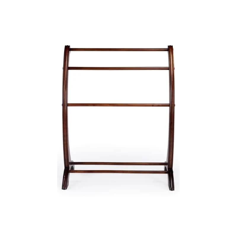 BOWERY HILL Transitional Plantation Cherry Finish Blanket Stand 2 BOWERY HILL Transitional Plantation Cherry Finish Blanket Stand - Image 2