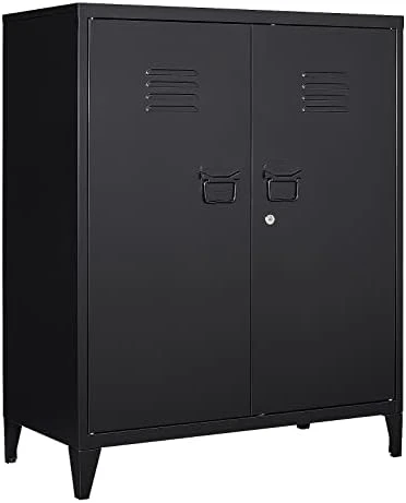 MIIIKO Steel Cabinet Wardrobe, Metal Locker Cabinet With Hanging Rod, Metal Clothing Locker Storage For Home, Office, Garage And Changing Room 6 MIIIKO Steel Cabinet Wardrobe, Metal Locker Cabinet With Hanging Rod, Metal Clothing Locker Storage For Home, Office, Garage And Changing Room - Image 6