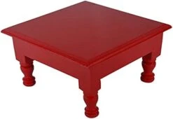 Lalhaveli Wooden Chowki For Puja Chowki For Sitting Kids Stool Study Room Décor 13 Inch Chowki -Best Furniture Store 31XyfYgoYpL. AC