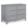 Kalani 6-Drawer Double Wide Dresser In Grey