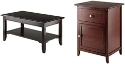 Winsome Wood Nolan Occasional Table, Cappuccino & Wood Eugene Accent Table, Walnut -Best Furniture Store 31YOhyEssmL. AC