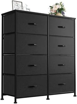 Dresser For Bedroom With 8 Drawers, Wide Chest Of Drawers, Fabric Closet Dresser, Clothing Storage Organizer Unit With Fabric Bins, For Closet, TV Stand, Living Room, Hallway, Nursery (Black) -Best Furniture Store 31YZkgaWzRL. AC