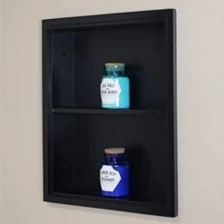 Fox Hollow Furnishings 14x18 Black Sloane Wall Niche W/Plain Back And 1 Shelf