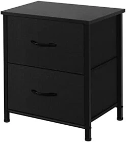 Storage Dresser End/Side Table - Dark Grey & 3 Drawers Fabric Dresser Storage Tower, Organizer Unit For Bedroom, Closet, Entryway, Hallway - Dark Grey -Best Furniture Store 31ZdlWI0r4L. AC