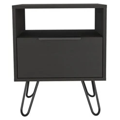 NewCosmos Eagle Creek 1-Shelf 1-Drawer Nightstand Black Wengue -Best Furniture Store 31Zml2xUiWL