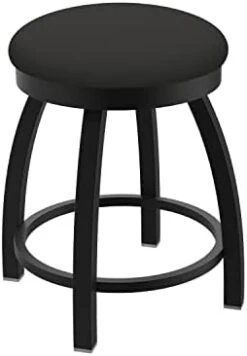 Misha Swivel Vanity Stool, 18" Seat Height, Black Vinyl -Best Furniture Store 31ZqmR0d2SL. AC