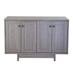 ICE ARMOR JET99600-2121 4-Door Sideboard With Two Storage Cabinets 47" W Credenza Dining Server Cupboard Buffet Table In Distressed Grey Finish -Best Furniture Store 31a2B7FJ6zL