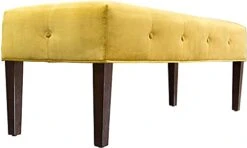 Sole Designs Lauren Modern Upholstered Button Tufted Bench With Nailhead Trim, Gold -Best Furniture Store 31a6ol4xgxL