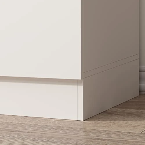 Wardrobe Armoire Closet With 4 Doors, 63" Wide Large Freestanding Armoire Wardrobe Cabinet With Shelves & 3 Hanging Rods, Bedroom Wood Clothes Storage Cabinet Organizer, White 5 Wardrobe Armoire Closet With 4 Doors, 63" Wide Large Freestanding Armoire Wardrobe Cabinet With Shelves & 3 Hanging Rods, Bedroom Wood Clothes Storage Cabinet Organizer, White - Image 5