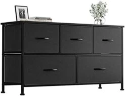 Dresser For Bedroom With 8 Drawers, Wide Chest Of Drawers, Fabric Closet Dresser, Clothing Storage Organizer Unit With Fabric Bins, For Closet, TV Stand, Living Room, Hallway, Nursery (Black) -Best Furniture Store 31akUBHLsfL. AC