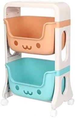 LSDJGDDE Toys Organizer 2/3 Tiers Multifunction Storage Rack Plastic Box Sundries Organizer ( Color : D , Size : 39.5*25*66CM ) -Best Furniture Store 31anMrw8tL. AC