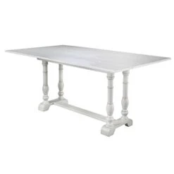 Convertible Dining Table - Expandable Wood Top Seats 2 To 6 - Double Pedestal Base -Best Furniture Store 31aqhZ7eHtL