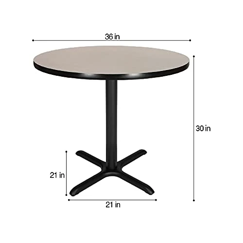 OEF Furnishings OEF Café Table, 30" Height, Grey Nebula/Black Frame 5 OEF Furnishings OEF Café Table, 30" Height, Grey Nebula/Black Frame - Image 5