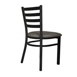 LUCKYERMORE Heavy Duty Metal Dining Room Chair Set Of 2 Upholstered Vinyl Leather Kitchen Chairs With Ergonomic Ladder Back,500lbs Weight Capacity Comfortable Cushion For Home Restaurant -Best Furniture Store 31bSWLSYyFL