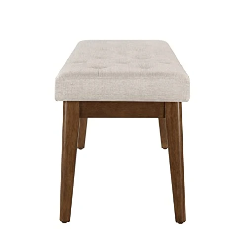 Ball & Cast Ottoman Benches, 41.5", Walnut & Taupe 5 Ball & Cast Ottoman Benches, 41.5", Walnut & Taupe - Image 5