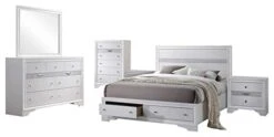 - 6-Piece Watson King Size Bedroom Set. Bed, Dresser, Mirror, Chest & 2 Night Stands -Best Furniture Store 31bjqgVTeBL