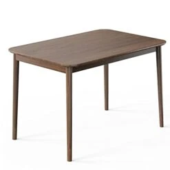 Giantex 43 Inch Rectangular Dining Table, Mid Century Modern Kitchen Table, Vintage Coffee Table W/Tabletop & Solid Wood Legs, Wood Farmhouse Table, Walnut