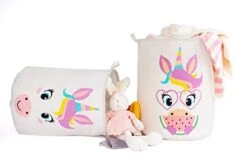 KAZULO Unicorn Hamper Set, Large Round Unicorn Laundry Basket, Kids Laundry Basket Set, Kids Hamper, Toy Storage, 2 Bin (Watermelon Unicorn Bundle) 18 KAZULO Unicorn Hamper Set, Large Round Unicorn Laundry Basket, Kids Laundry Basket Set, Kids Hamper, Toy Storage, 2 Bin (Watermelon Unicorn Bundle) -Best Furniture Store 31cqdq6lnIL