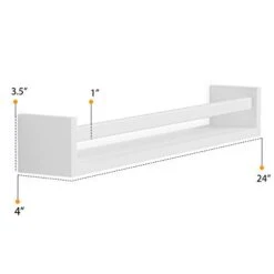Wallniture Utah 24" Bookshelf For Kids Room Decor, White Floating Shelves For Kitchen, Bathroom Storage Set Of 2 12 Wallniture Utah 24" Bookshelf For Kids Room Decor, White Floating Shelves For Kitchen, Bathroom Storage Set Of 2 -Best Furniture Store 31dW7dMblzL