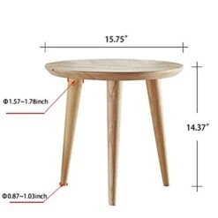 WoodShine Side Table Small Round Solid Wood Sofa Table End Tables Accent Nesting Coffee Table Natural(H:14.37inch) 18 WoodShine Side Table Small Round Solid Wood Sofa Table End Tables Accent Nesting Coffee Table Natural(H:14.37inch) -Best Furniture Store 31dpUlgCjdL