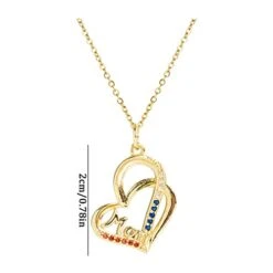 HYUIYYEAA Personalized Necklace For Women Love Necklace Brass Micro Inset Zircon Pendant Necklace Stone (A, One Size) 9 HYUIYYEAA Personalized Necklace For Women Love Necklace Brass Micro Inset Zircon Pendant Necklace Stone (A, One Size) -Best Furniture Store 31e8AEBnOrL