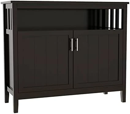 RASOO Buffet Cabinet With Storage Kitchen Dining Room Sideboard Buffet Storage Cabinet Buffet Server Cupboard Cabinet Console Table With 2 Doors And Adjustable Shelf 5 RASOO Buffet Cabinet With Storage Kitchen Dining Room Sideboard Buffet Storage Cabinet Buffet Server Cupboard Cabinet Console Table With 2 Doors And Adjustable Shelf - Image 5