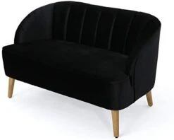 Christopher Knight Home Amaia Modern Velvet Sofa, Seafoam Blue / Walnut -Best Furniture Store 31ev5UhM7kL. AC