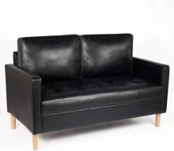 AILEEKISS Mid-Century Sectional Sofa Sets 3 Pieces Faux Leather Loveseat Couches With 2 USB Living Room Furniture Accent Arm Chairs For Small Space, Apartment, Office (1-Seater+1-Seater+3-Seater) -Best Furniture Store 31eyqcIEiWL. AC